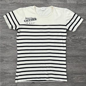 authentic Vintage Jean Paul Gaultier Striped “le male” Tee size small/medium